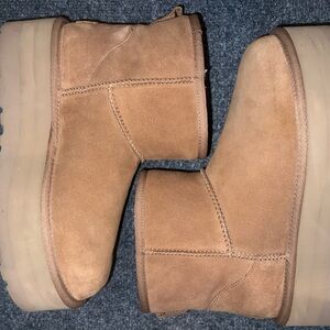 UGG Chestnut Suede Platform Boots